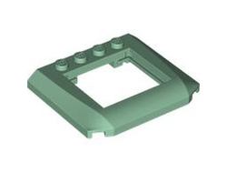 Wedge 5 x 6 x 2/3 Triple Curved with 3 x 4 Cutout for Window Sunroof, Sand Green (4652 6528238)