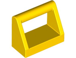 Tile, Modified 1 x 2 with Bar Handle, Yellow (2432 / 243224)