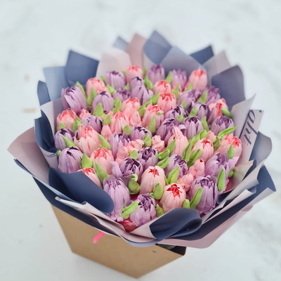 Букет тюльпанов из зефира (модификация 1)