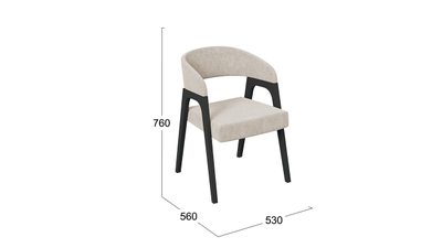 Кресло Техас 1 Черное дерево/тк. №208 Велюр Jercy cream