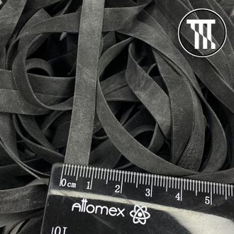 Латексная резинка (рифленая) цв. Черный, шир. 0,8 см