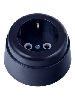 ретро розетка черная