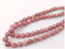 Родолит  на нити 10 мм розовый