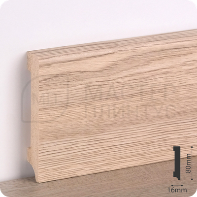 Плинтус деревянный ламинированный Дуб арктик