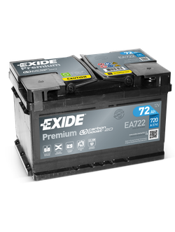 АККУМУЛЯТОР АВТОМОБИЛЬНЫЙ EXIDE PREMIUM EA722 R+ 72Ah 720А (En)