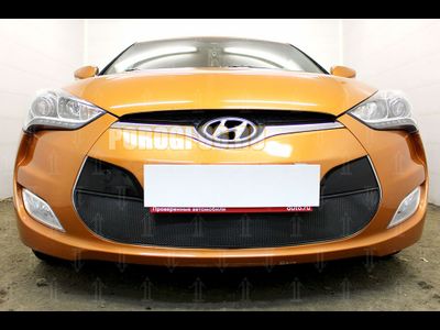 Защита радиатора Hyundai Veloster 2012-2016 black