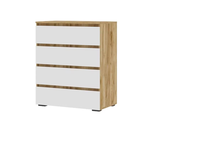 Спальня ХЕЛЕН - Комод КМ 02 Дуб Крафт золотой/Белый Шагрень