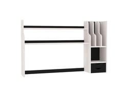 Детская NATURE (НАТУРА) - NATURE 85 Cтеллаж - надстройка Ясень Анкор светлый-Черный