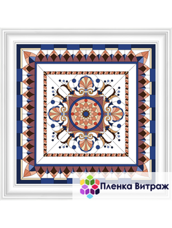 Пленка самоклеющаяся на потолок , витражная пленка, пленочный витраж с классическим рисунком