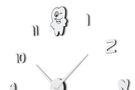 Большие 3D часы для детской стоматологической клиники