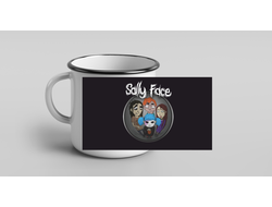 Кружка металлическая эмалированная Sally Face, Салли Фейс №8