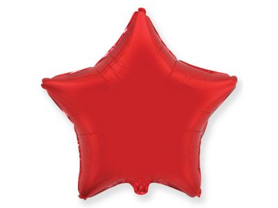 Гелиевая красная фольгированная звезда