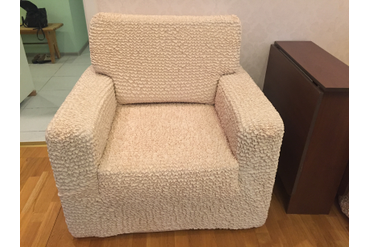 ЧЕХОЛ НА КРЕСЛО МИКРОФИБРА ВАНИЛЬ