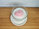 Свеча из соевого воска с сердцем розовым с ароматом "Розовый пион", 1 шт., 8 x 8,5 см