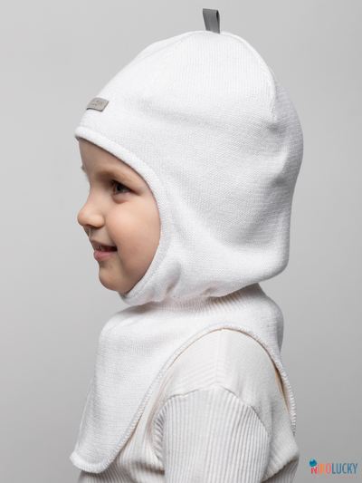 Шапка-шлем 23301-01 х/б подклад, белый 48-50