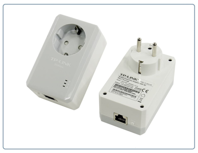 TP-LINK TL-PA4010PKIT, HomePlug AV Сетевой адаптер PowerLine 500 Мбит/с Ethernet с розетками (комплект 2 шт.)