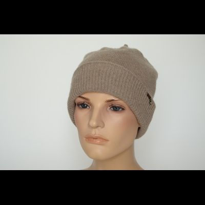 Женская шапка из кашемира с отворотом Vizio Италия 9000 CRY ореховая