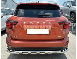 Защита заднего бампера угловая большая двойная с  перемычками Папа Тюнинг d60/42 для Haval H7 2025-