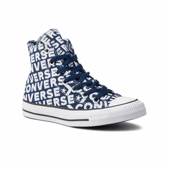 Converse All Star LOGO синие высокие