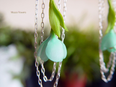 Серьги "Голубые крокусы".