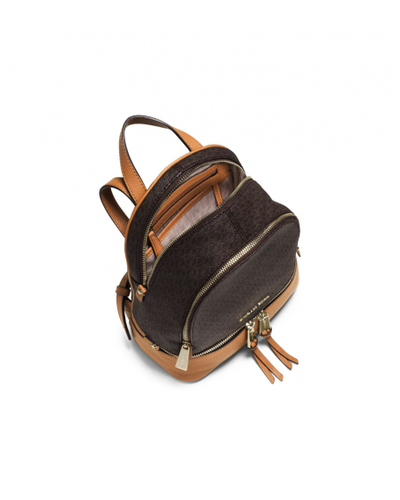 michael kors rhea small backpack brown peanut