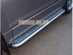 Пороги с накладны листом d53 для Suzuki Grand Vitara 5D (2005-2012)