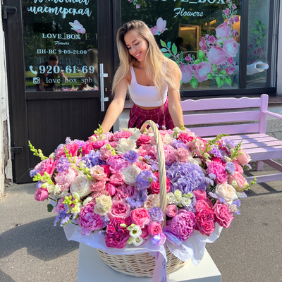 КОРЗИНА МИКС ЦВЕТОВ №10