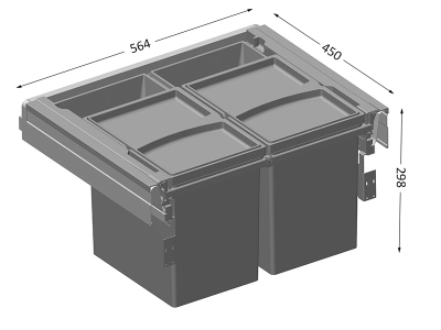 Система сортировки мусора ALBIO 50 SET 2X17L+2X1 L