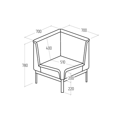 Диван Everprof Solo угловой Металл Серый Экокожа Черный