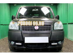 Защита радиатора Fiat Doblo (I рестайлинг) 2005-2014 black