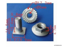 Болт 5.8*15.4 с гайкой 2179 (цена за 100 шт.)