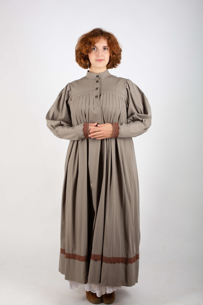 Платье «Поморское» Оливковое - шерсть смесовая