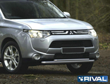 Защита переднего бампера для MITSUBISHI OUTLANDER 2012-2014, RIVAL, (РОССИЯ)