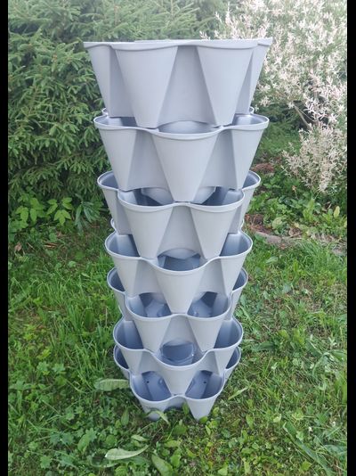 Вертикальная грядка "Лея" (серый)