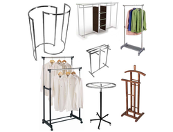 Вешала-стойки напольные, рейлы для одежды