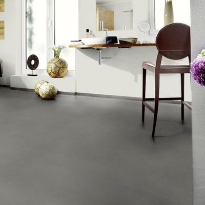 Виниловый пол Wineo 800 Tile XL Solid Grey DB00097-2, клеевой, среднего формата