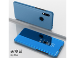 Зеркальный чехол-книжка для Xiaomi Redmi Note 7 (синий)