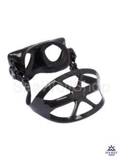 Маска для дайвинга C4 Plasma black зеркальная (силикон, стекло)