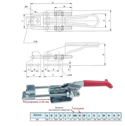 Зажим механический стягивающий GH-431