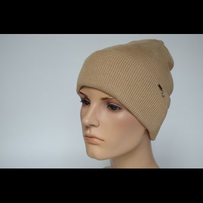 Шапка Vizio 1200 CRY с отворотом Италия бежевая
