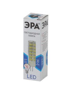 Лампа светодиодная ЭРА LED JC-7W-220V-CER-840-G4 7Вт G4 4000К Б0027860