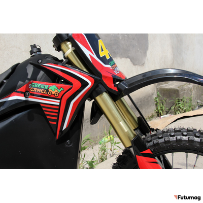 Электромотоцикл GreenCamel Питбайк DB500, 48V 1500W R14/R12 красный