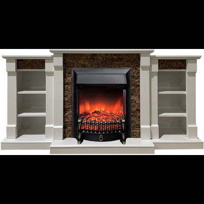 Электрокамин Моника LUX WT M4 с очагом Fobos