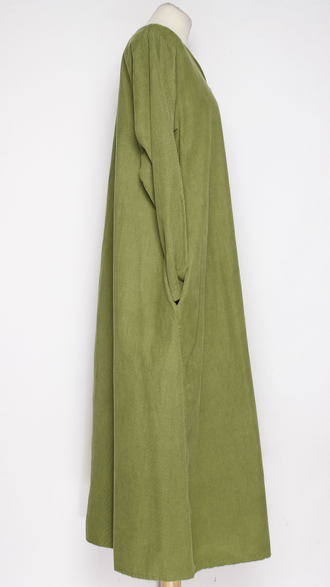 Платье  Бохо "Вельвет-пуговицы " трава до р.54