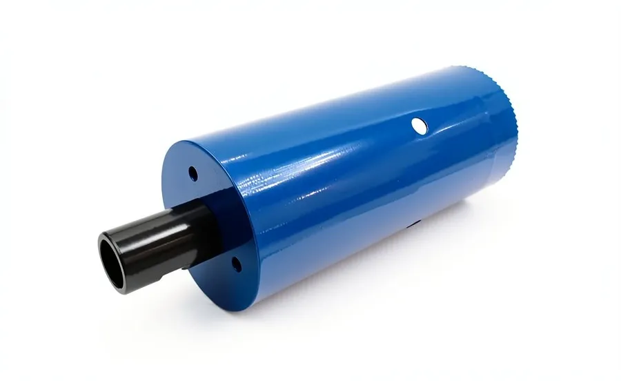 Глубокая биметаллическая коронка с накрученным переходником с выходом на 1 1/4 для алмазной дрели