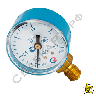 Манометр для редуктора кислородного БКО 2.5МПа ф50мм М12