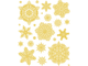 Наклейка новогодняя из ПВХ на статике 30х38см, Снежинки золотые, 16214