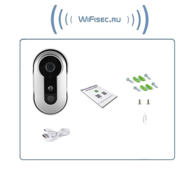 Автономная WiFi вызывная панель - видеодомофон с DVR. HD 960p