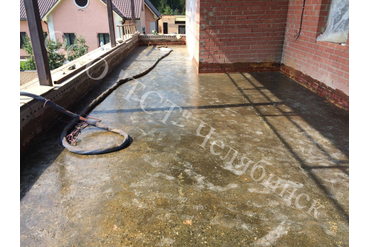 Теплоизоляция ППУ 100 мм
Стяжка 100 мм с уклоном
Полимочевина 2 мм