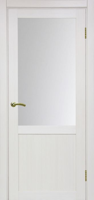 Межкомнатная дверь "Турин-502.21" ясень перламутровый (стекло)